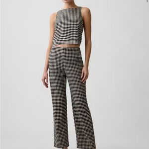 GAP Black and cream Gingham pants